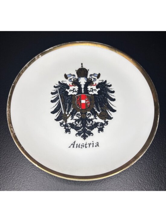 Other - Austria Empire Coat Of Arms Collector Plate Eagle Imperial Crown Sword Vintage